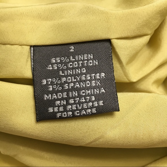 Nordstrom Taylor Linen Citron Green Dress, sz 2 - Picture 7 of 8